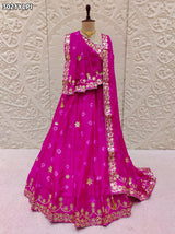 By Bandhani Lehenga With Gota Patti Work