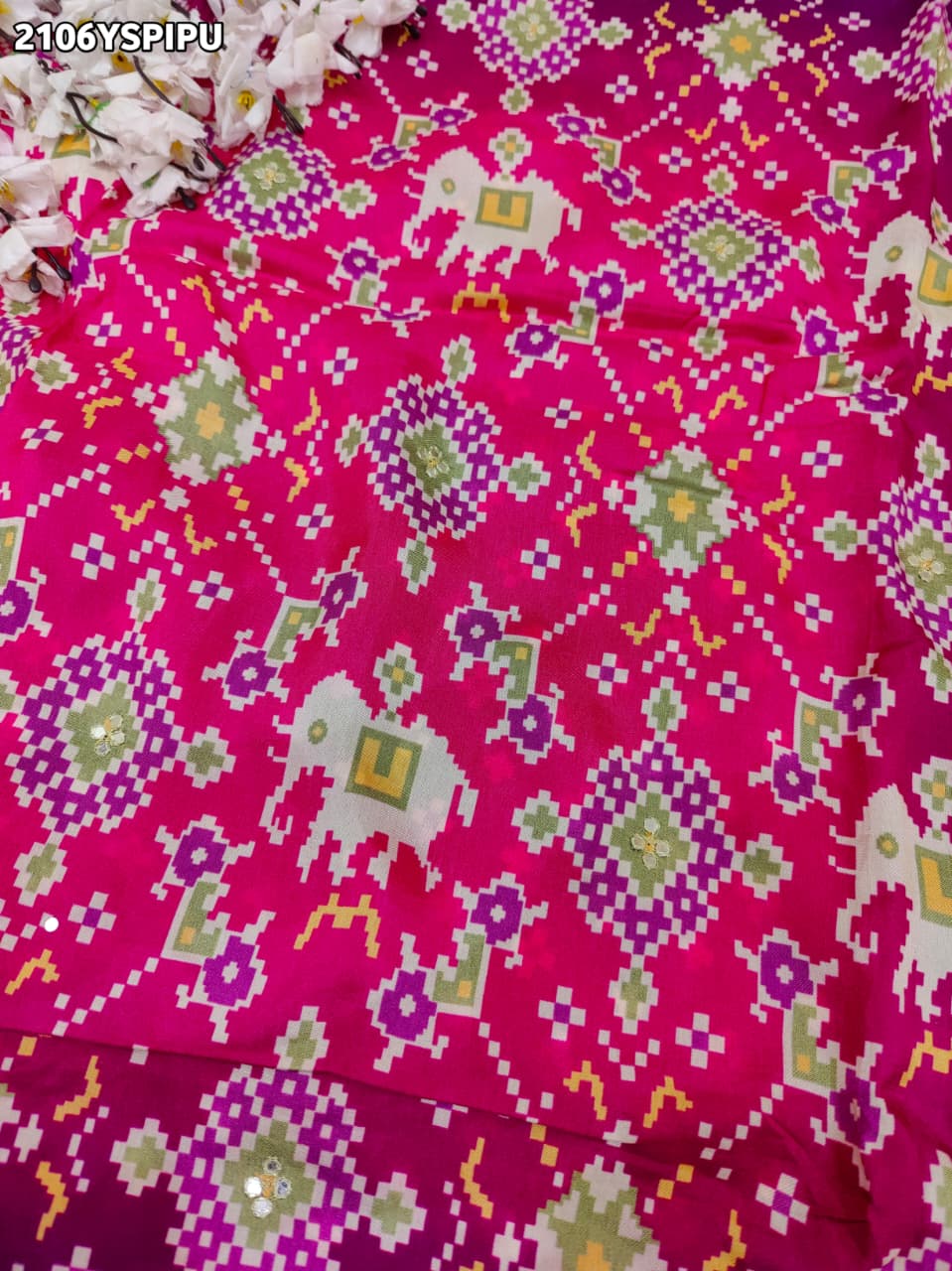 By Ikket Patola With Jaipuri GotapattiWork Saree