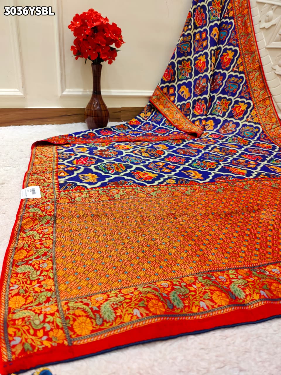 By Festive Saree With Meenakari Zari Work