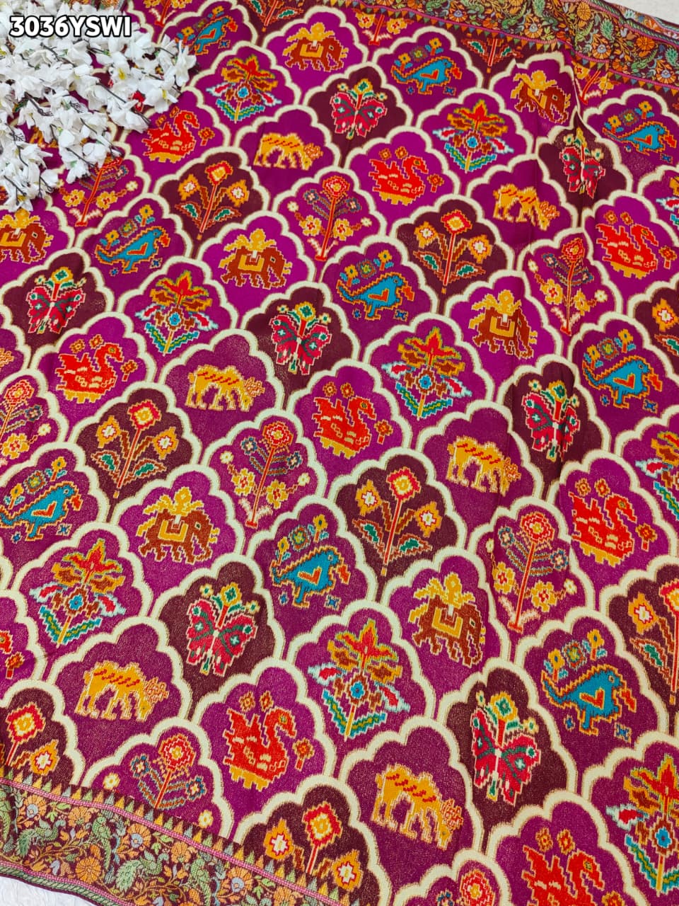 By Festive Saree With Meenakari Zari Work