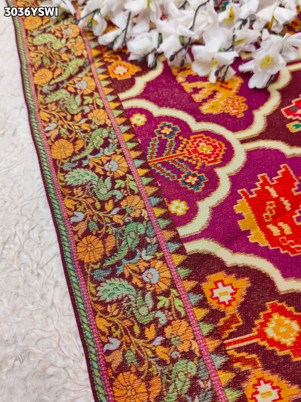 By Festive Saree With Meenakari Zari Work