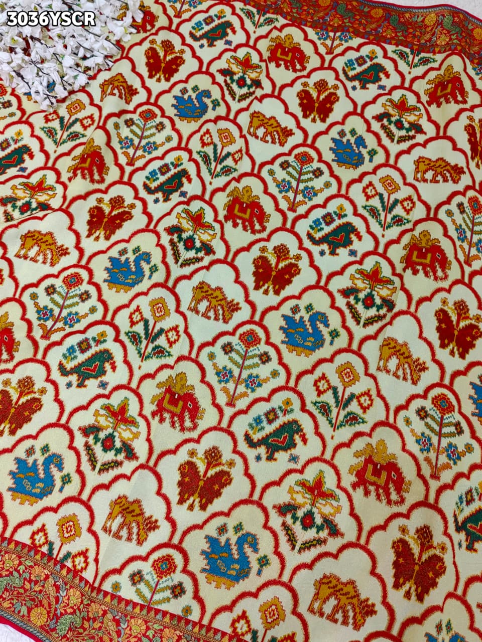By Festive Saree With Meenakari Zari Work