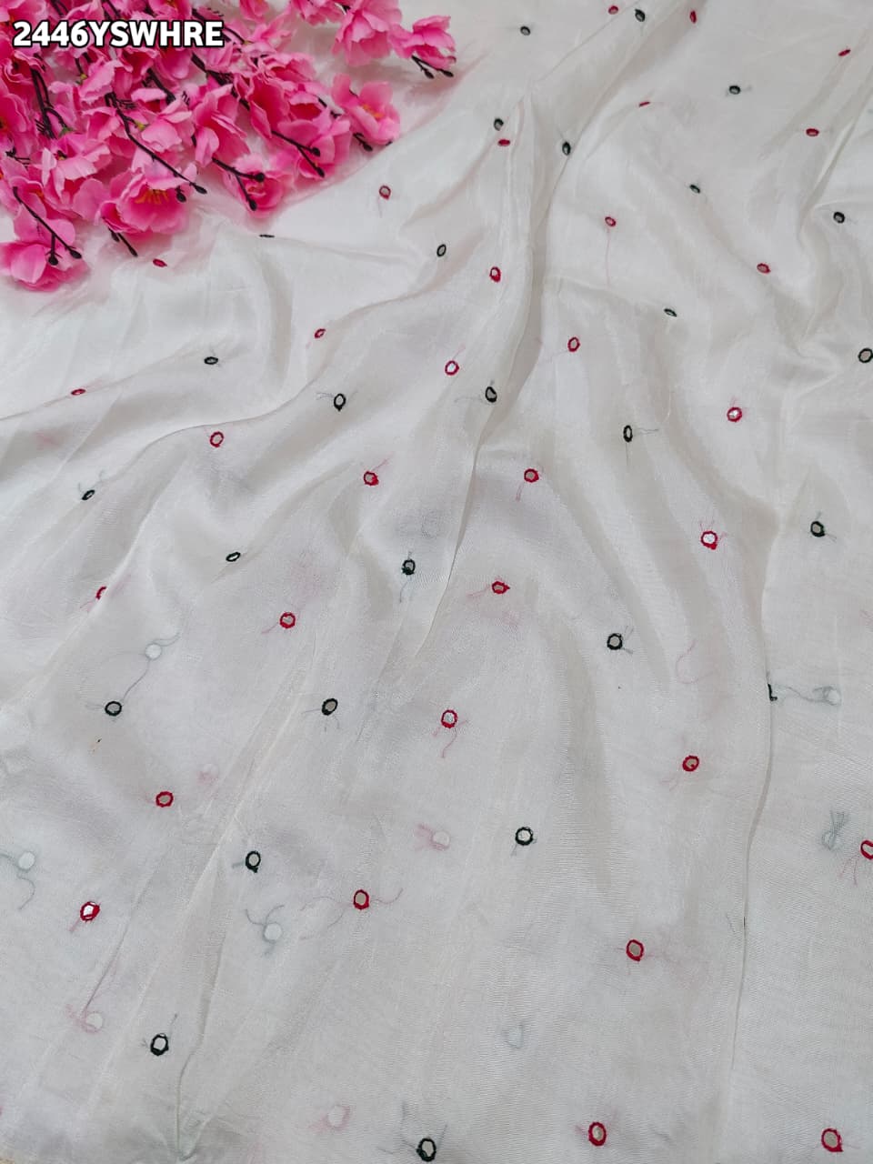 By NewLuxury Kalamkari Saree With Exquisite Cutdana Mirror Work