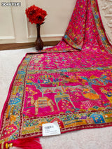 By New Graceful Kalamkari Saree With Cutdana Detailing