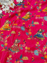 By New Graceful Kalamkari Saree With Cutdana Detailing