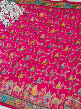 By New Graceful Kalamkari Saree With Cutdana Detailing