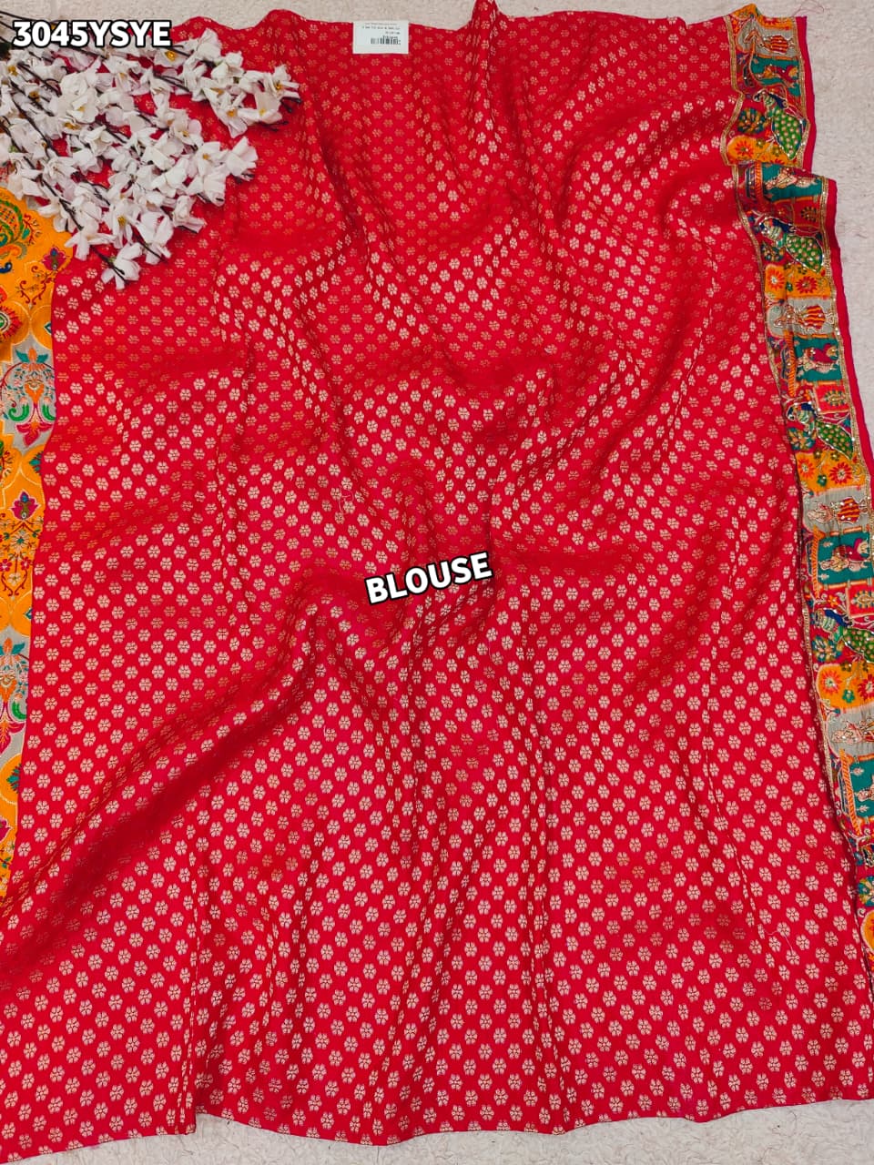 By New Graceful Kalamkari Saree With Cutdana Detailing