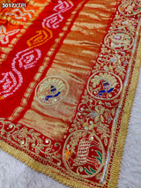 By New Graceful Bandhani Style Gaji Silk Pila Chunri for Traditional Occasions