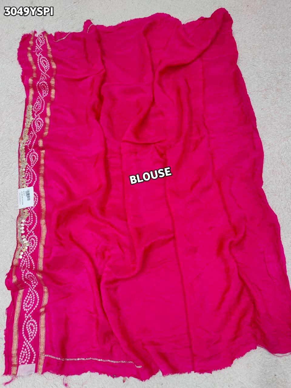By Bandhani Style Saree with Elegant Gotapatti Cutdana