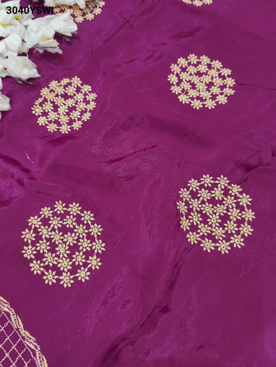 By Banarasi Style with Handcrafted Embroidery