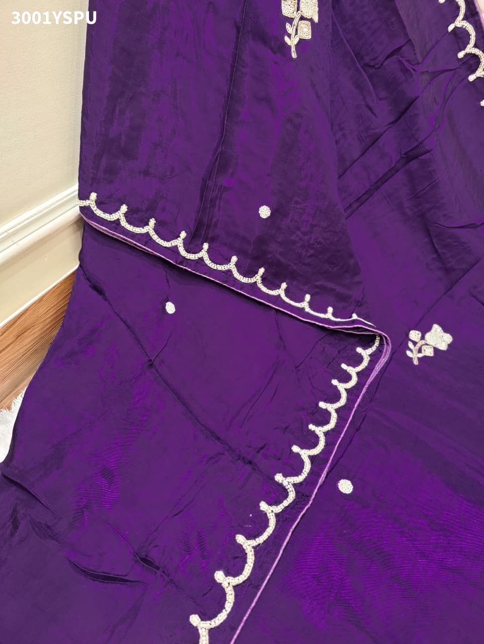 By Premium Munga Silk Saree Featuring Exquisite Pearl Dabka Embellishment