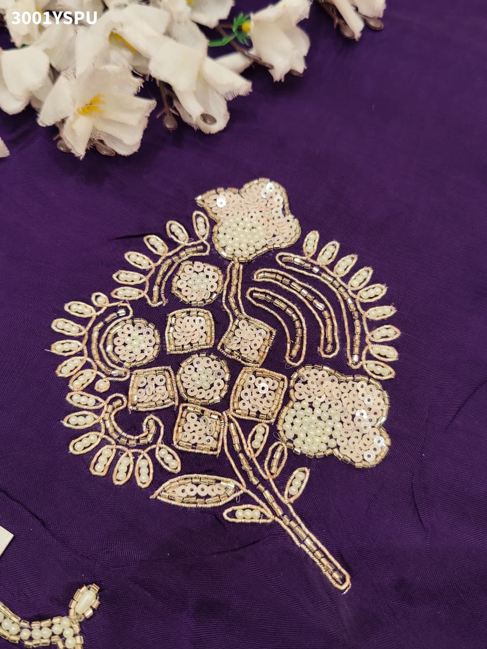 By Premium Munga Silk Saree Featuring Exquisite Pearl Dabka Embellishment