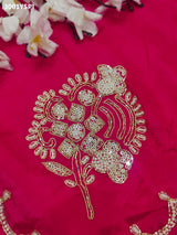 By Premium Munga Silk Saree Featuring Exquisite Pearl Dabka Embellishment