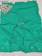 New Premium Leheriya Saree in Dola Silk with Hand Gota Patti