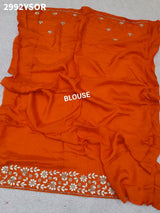 Orange saree with gotapati embroidery for weddings