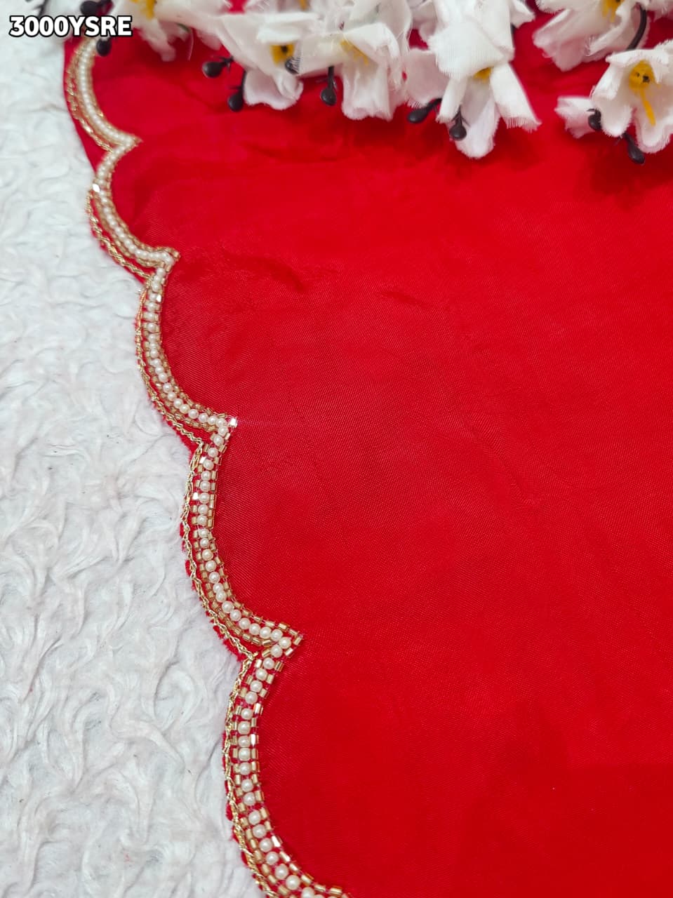 By New Festive Munga Silk Saree Adorned with Cutdana Embellishments