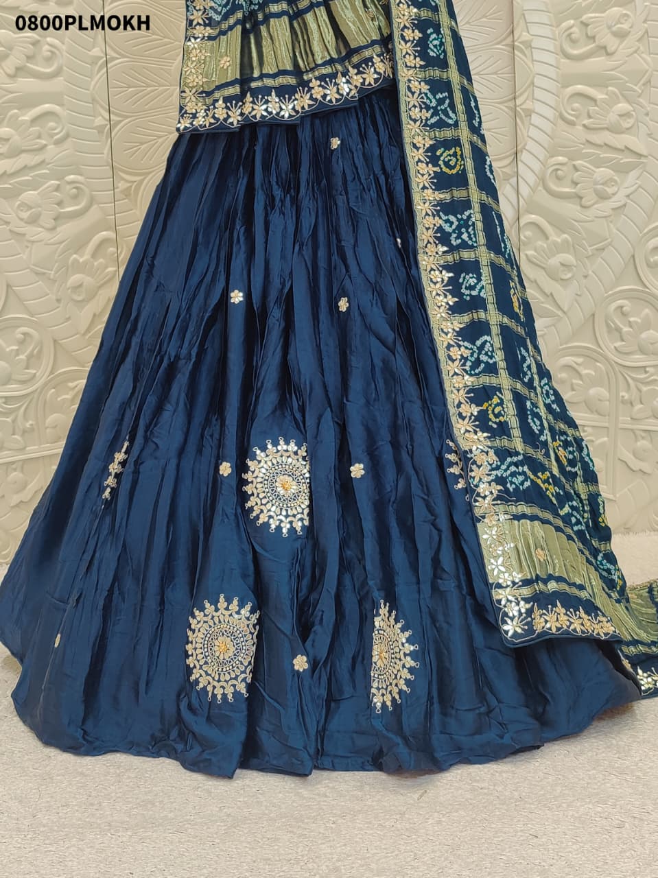 KcPc New Pure Gajji Silk With Gorgeous Gotapatti Handwork Lehenga BTU
