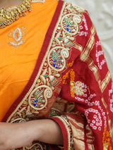 KcPc New Traditional Bandhani Gaji Silk Odhna Zardozi HighlightsMNL