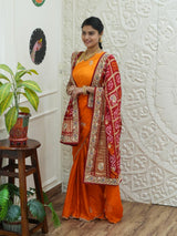 KcPc New Traditional Bandhani Gaji Silk Odhna Zardozi HighlightsMNL
