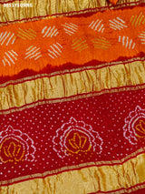 Pure Gaji Silk Traditional Bandhani Saree