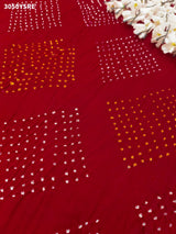 Pure Gaji Silk Traditional Bandhani Saree