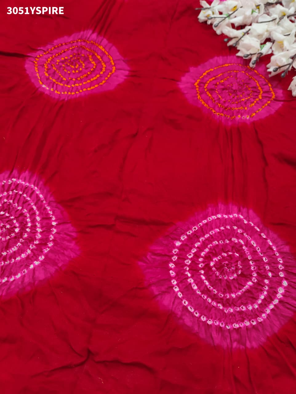 Pure Gaji Silk Traditional Bandhani Saree