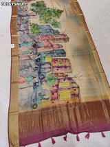 By Premium Munga Silk Saree with Kalamkari Design