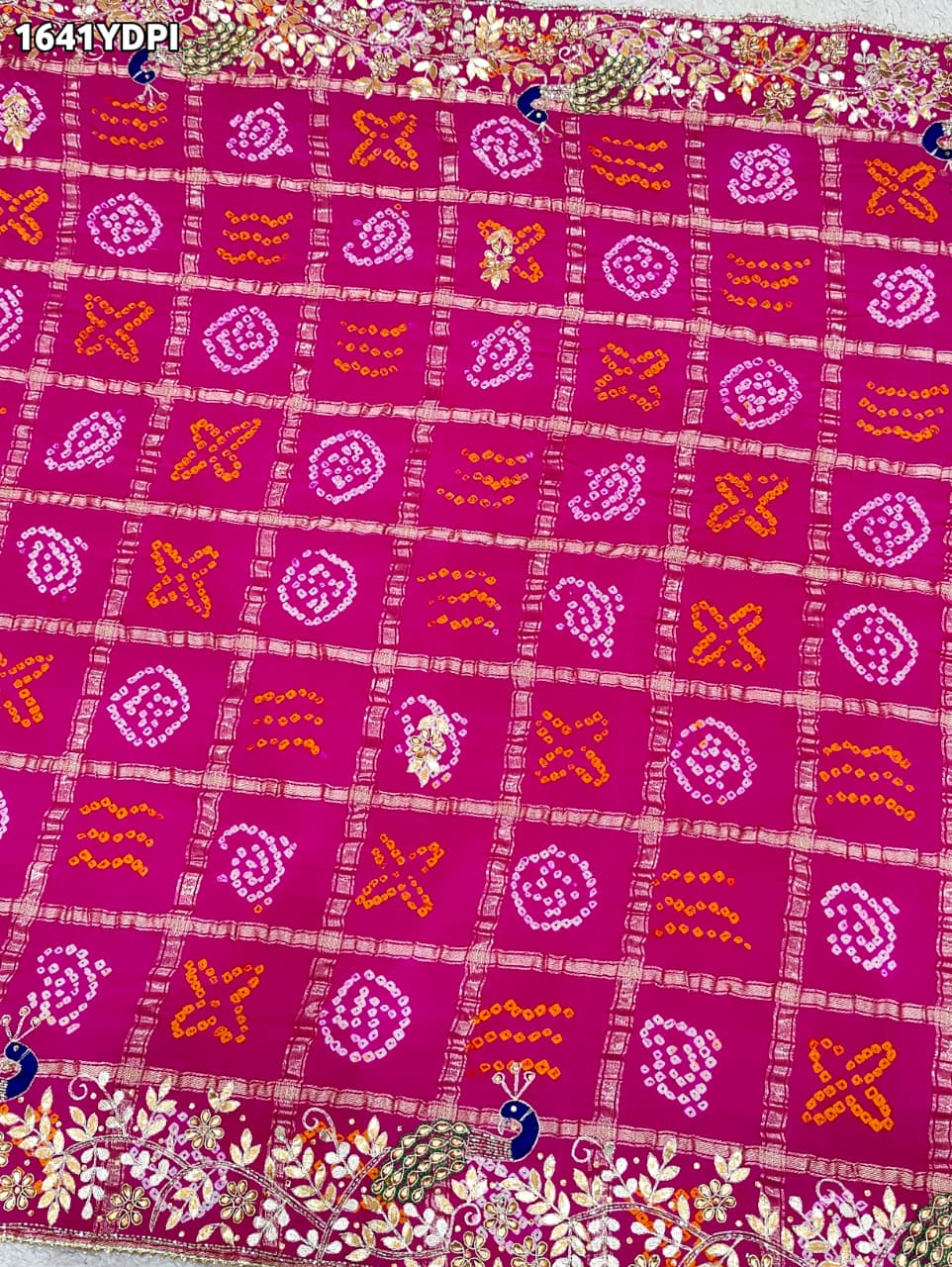 By New Luxury Gaji Silk Gota Patti Gharchola Dupatta Traditional Wear