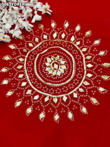 By Premium Gaji Silk Dupatta with Traditional Gotapatti Work