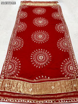 By New Gaji Silk Designer Dupatta with Gotapatti Work