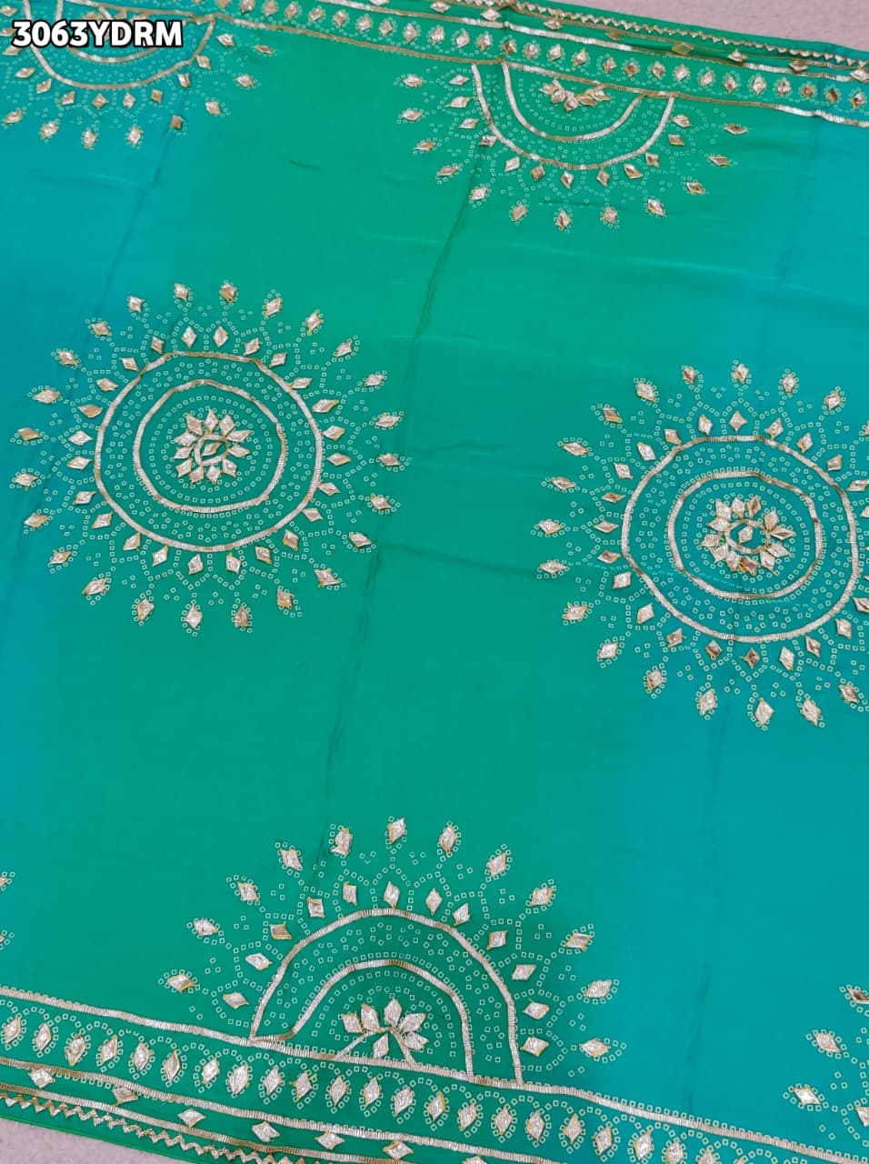 By Premium Gaji Silk Dupatta with Traditional Gotapatti Work