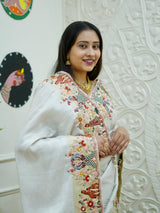 KcPc New Premium Tussar Tissue Saree with Elegant Embroidery WorkPAL