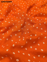 By New Premium Bandhani Style Saree With Gota Detailing