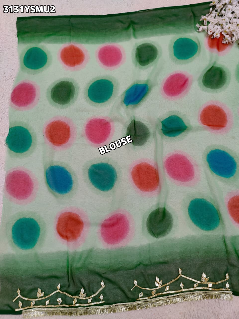 Buy Traditional Saree With Beautiful Gotapatti Work KcPc
