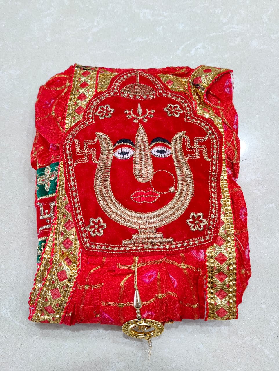 KcPc Latest Art Silk fabric New Marwardi Broach Stole (Set of 14 Pcs )