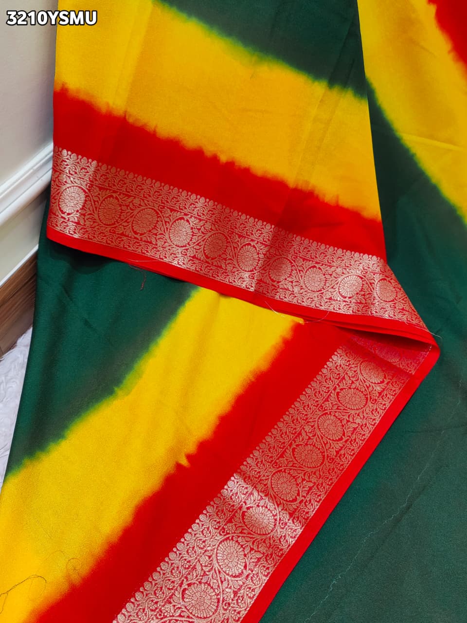 By Banarsi Style Saree With Zari borderKcPc