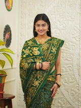 Buy Designer Vintage Look Cotton Ghatchola Aara Tari Work Saree KcPc
