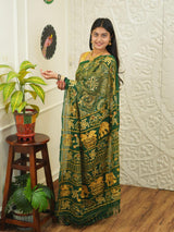 Buy Designer Vintage Look Cotton Ghatchola Aara Tari Work Saree KcPc