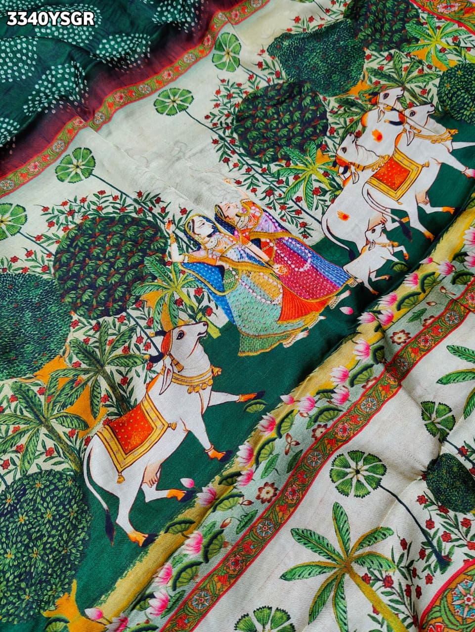KcPc New Premium Gaji Silk Kalamkari Style Saree with Traditional Appeal APL