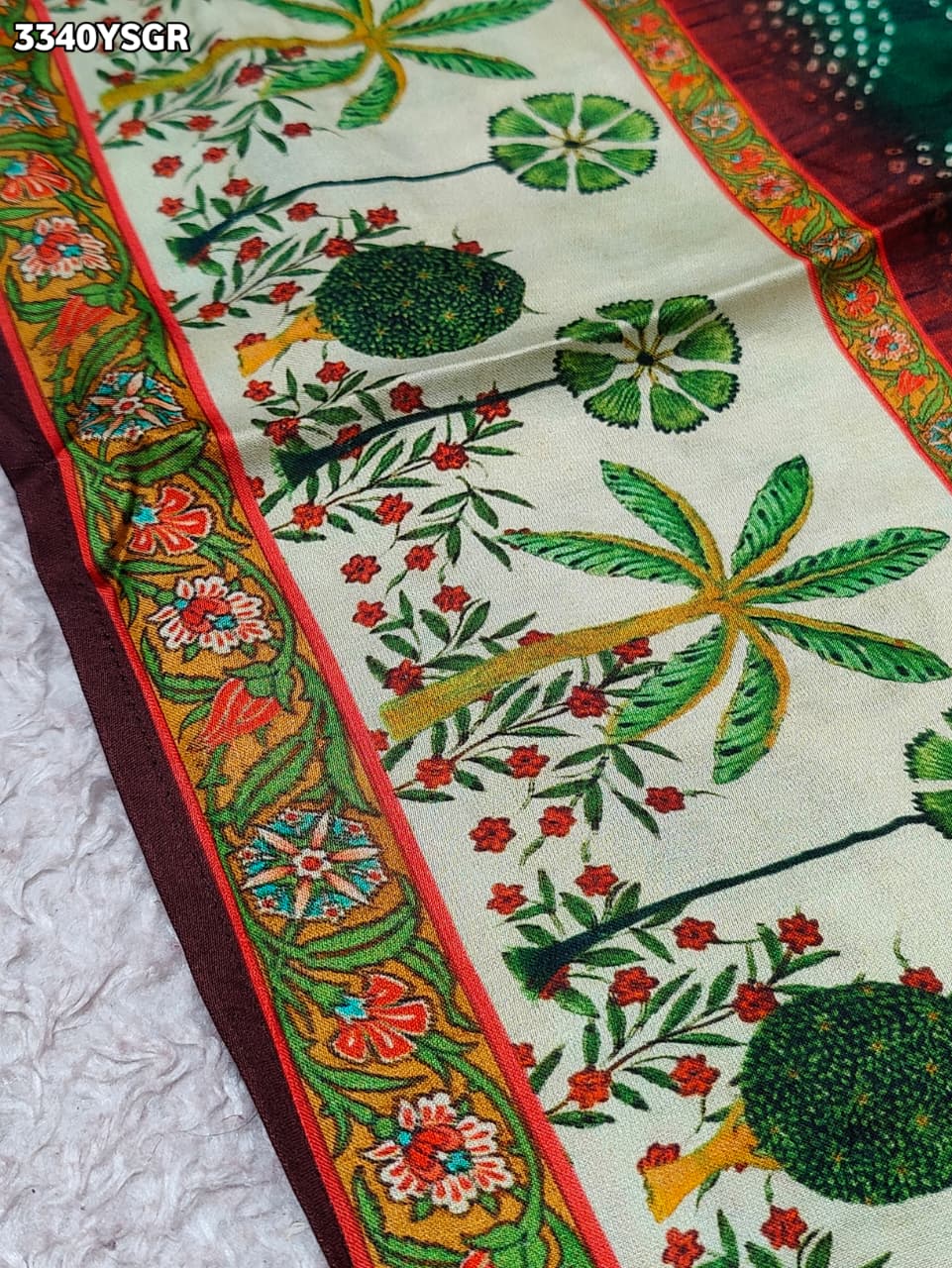 KcPc New Premium Gaji Silk Kalamkari Style Saree with Traditional Appeal APL