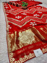 KcPc New Festive Wear Modal Silk Bandhani Style Saree with Gotapatti Work MOH