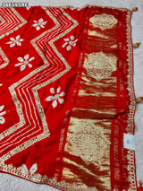 KcPc New Festive Wear Modal Silk Bandhani Style Saree with Gotapatti Work MOH