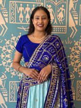 KcPc New BeautifulGaji Silk Bandhani Style With Gotapatti Work Lehenga satisSATISH