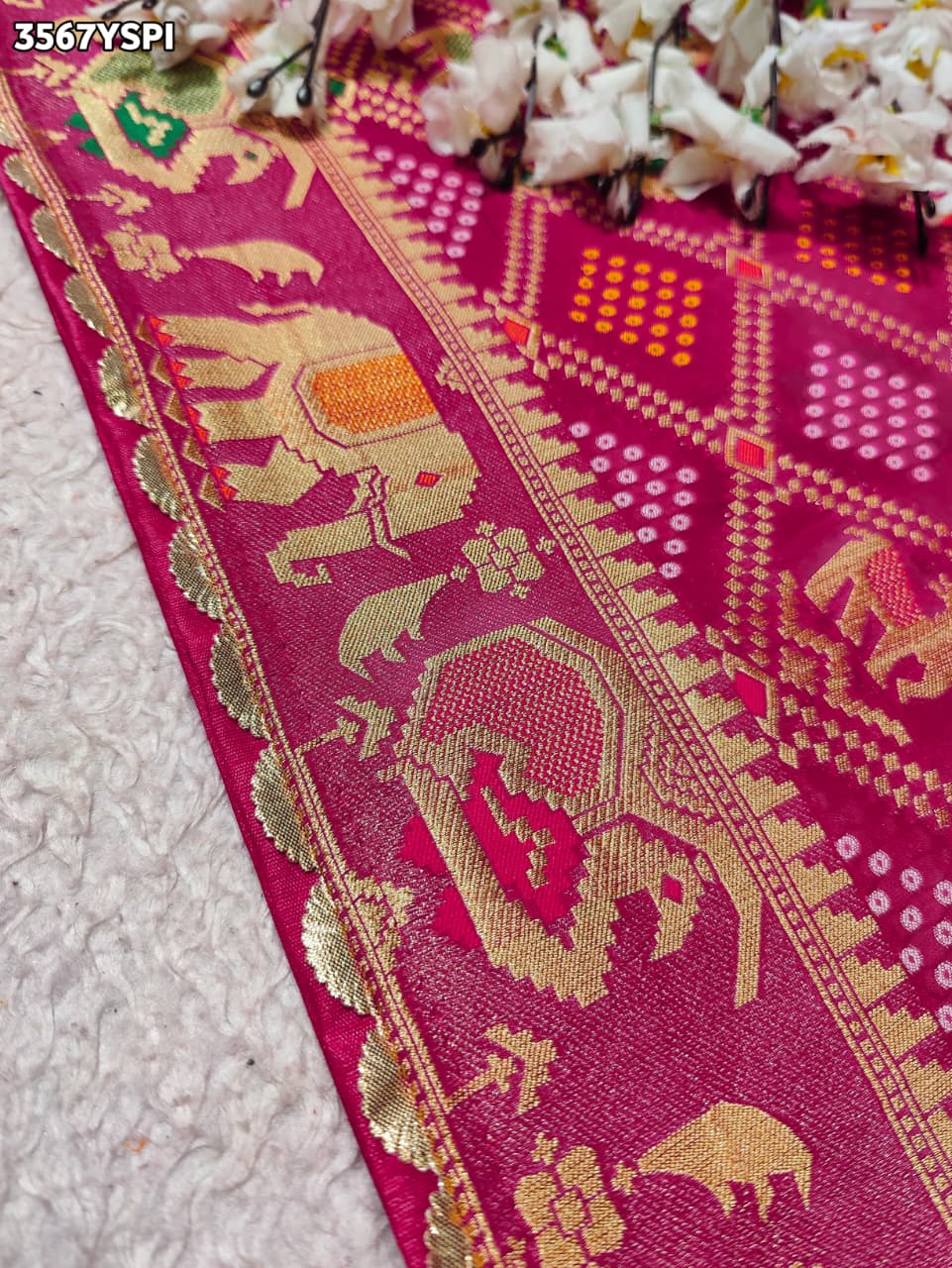 Buy New Designer Bandhani Saree With Festive Wear KcPc