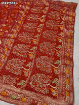 Buy New Traditional Bandhani Pattern Saree With Festive Wear KcPc