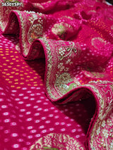 Buy New Festive Bandhani Saree with Cutdana Work KcPc