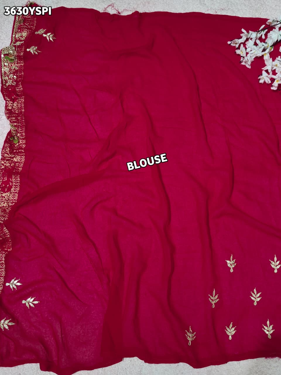 Buy New Festive Bandhani Saree with Cutdana Work KcPc