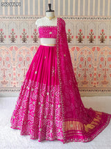Buy New Bandhani Style Lehenga with GotaPatti Work KcPc