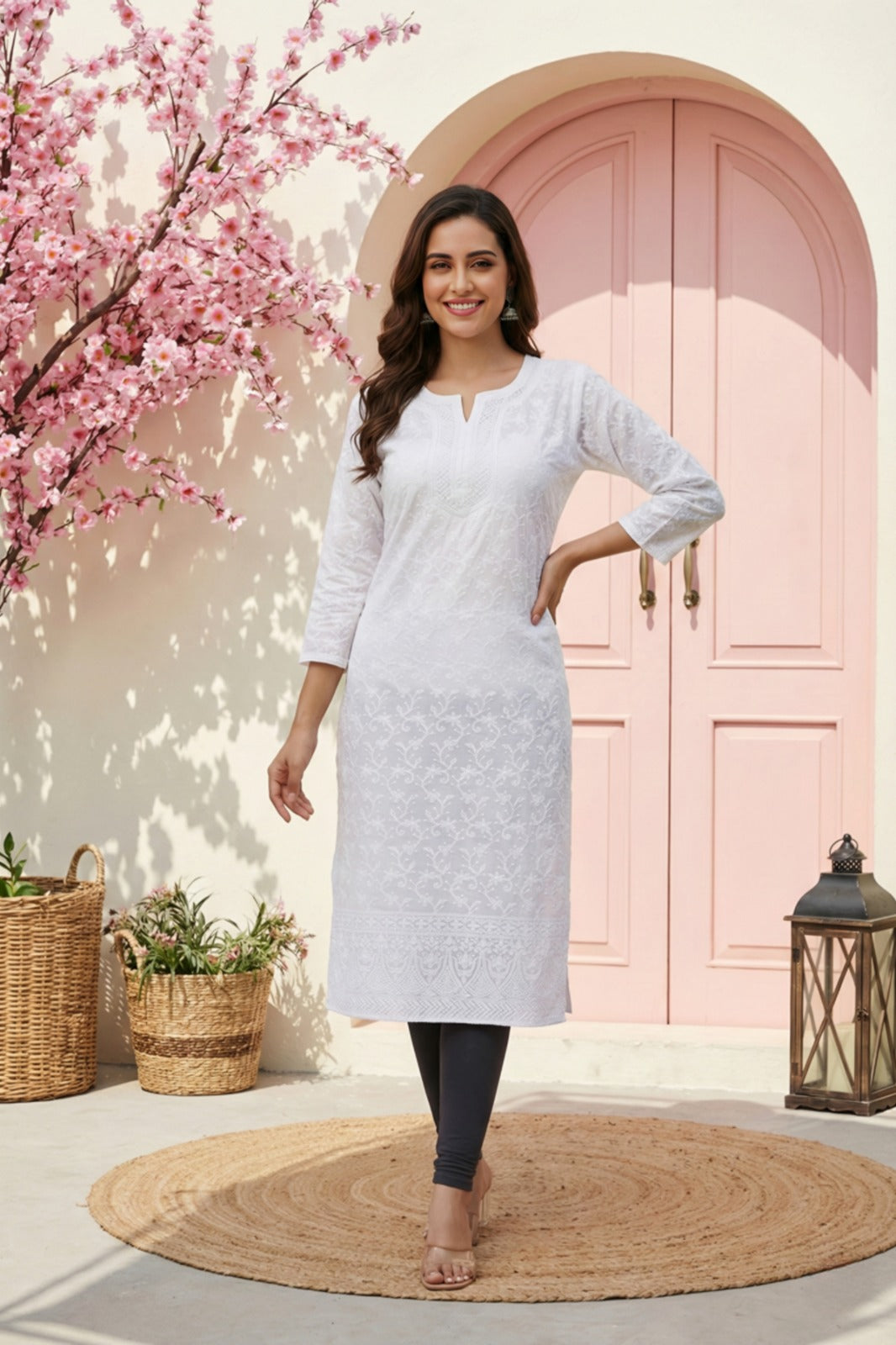 Buy New Elegant Chikankari Party Wear Kurti KcPc