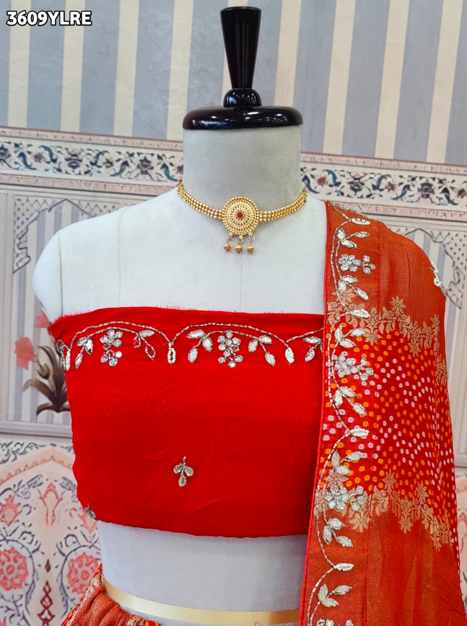 Buy New Royal Bandhani Style Traditional Lehenga KcPc